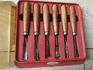 Vintage CK Japan 7pc Carving Set . Damage To Packaging - Picture 1 of 5