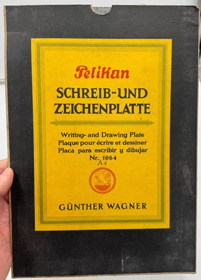 Rarität Sammlerstück Pelikan Schreib und Zeichenplatte Günther Wagner alt antik - Bild 1 von 3