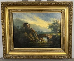 Huile sur toile : École Française XVIIIe - XIXe Entourage de l'école de Barbizon - Picture 1 of 12