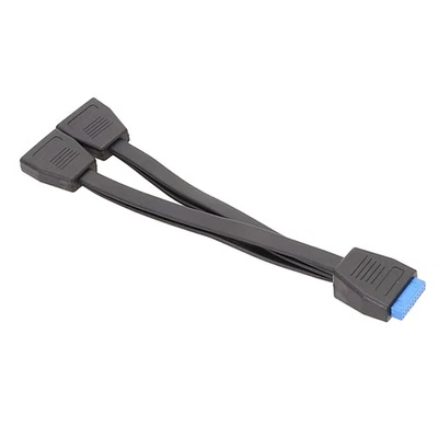 USB 3.0 Header-Verlängerungskabel 19/20 Pin 1 auf 2 Y-Splitter Interner Ver8627 - Bild 1 von 4