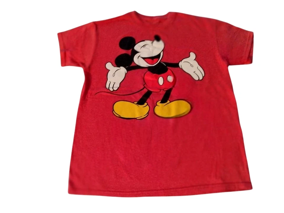 Camiseta roja Mickey Mouse de segunda mano para niños talla Lg (17,5" pecho) (23" de largo) Foto 1 de 1