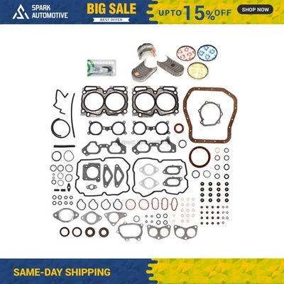 Полный комплект прокладок подшипников кольца подходят для 04-06 Subaru Impreza Baja Turbo 2,5 л - Изображение 1 из 4