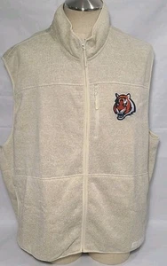 New Cincinnati Bengals Darius Rucker Collection Fleece Full-Zip Vest Beige XXXL - Picture 1 of 12