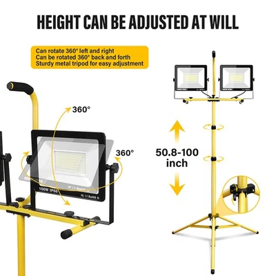 30/50/75/100/200W LED FloodLight Outdoor Indoor Construction Site Work Light - Image 1 of 4