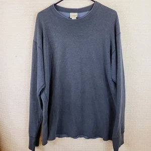 Camisa térmica LLBean para hombre XL alta azul manga larga cuello redondo algodón - Imagen 1 de 16