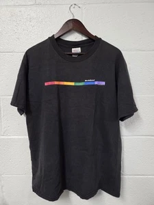 Vintage 90s 1997 Dont Panic West Hollywood Black T Shirt Large - Picture 1 of 4