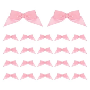 2" Satin Ribbon Bow, 30 Pcs Mini Bows for DIY Craft Gift, Pink - Picture 1 of 7