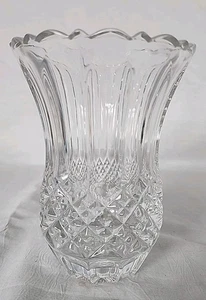 Schöne Vintage geschliffene Bleikristall Vase - schwer! - Bild 1 von 7