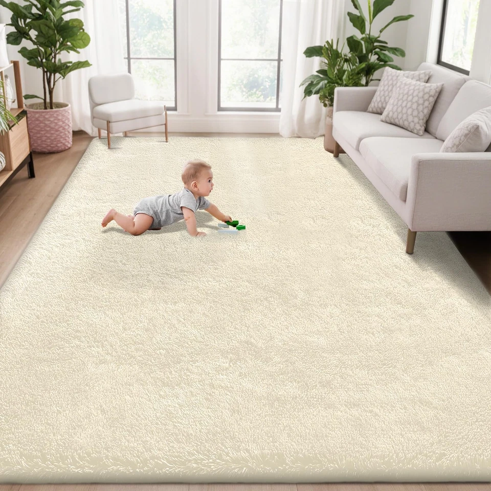5x7 Area Rug for Living Room: Fluffy Shag Soft Washable Rugs Fuzzy Plush Indo... - Image 1 of 4
