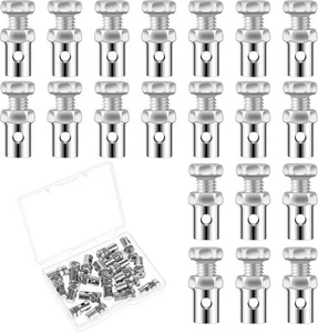 Giantree 20pcs Universal 1/8" Throttle Brake Cable Ends, Go Kart Silver - Picture 1 of 7