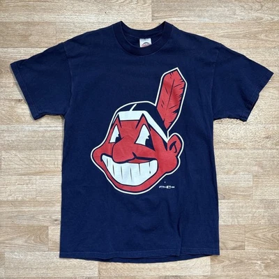 Camiseta De Colección Indios de Cleveland L Hank Aaron All Over Chief Wahoo 1998 Foto 1 de 4