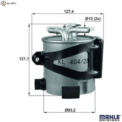 FUEL FILTER KLH 44/25 FOR RENAULT SCENIC/GRAND/II/III MEGANE/Hatchback/Van 1.5L - Image 1 of 4