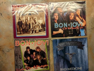 Bon Jovi 45 RPM Records  Four Records - Image 1 of 4