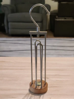 Vintage Metal And Wood Belt Hanger Tie Purse Closet Organizer 11” See Pictures  - Image 1 of 4