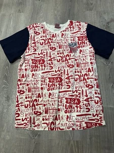 USA Fußball Shirt Icon Rot Tee Kurzarm Large Unisex - Bild 1 von 2