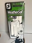 1 X Footjoy Weathersof Grip Golf Glove - Women's Large Wh Pk -  Lh For Rh Golfer