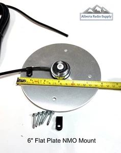Surface Mount NMO Antenna Mount 6" Plate Screw Down Flush Mount Heavy Duty - Zdjęcie 1 z 5
