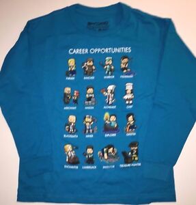 MINECRAFT Careeer Opportunities T- Shirt  Sizes Boys Small Medium Large XL
