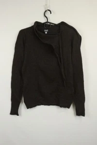 DOLCE & GABBANA Brown Asymmetrical Collar Wool Alpaca Knit Sweater Size M - Picture 1 of 16