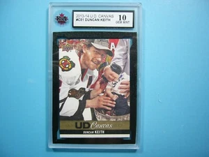 2013/14 UPPER DECK U.D. CANVAS NHL HOCKEY CARD #C51 DUNCAN KEITH KSA 10 GEM MINT - Picture 1 of 2