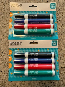 Pen + Gear Jumbo Dry Erase Markers, Low Odor, Chisel Tip, 4 Count New - Picture 1 of 1