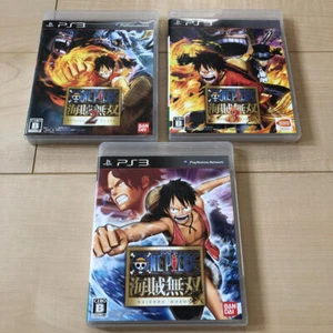 Lot 3 One Piece Pirate Warriors 1 2 3 set PS3 Playstation 3 Bandai Japan Version - Picture 1 of 3