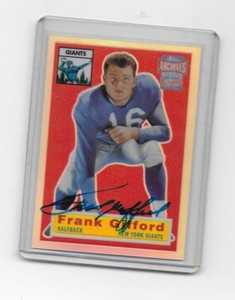 2001 Topps Archives Reserve Rookie Reprint Auto Frank Gifford #ARA-FG Auto HOF