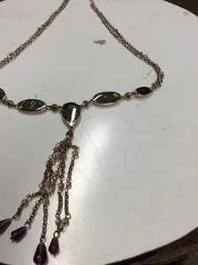 Vintage Monet Gold Plated Abbelone Basil Necklace 18 Inches - Picture 1 of 2