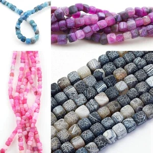 Pietra naturale perle di agata 8 mm cubo opaco pietre preziose agata pietre preziose 12 pz - Foto 1 di 17