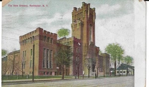 The New Armory, Rochester, NY 1909 used postcard - Picture 1 of 2