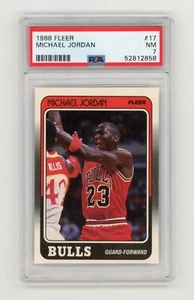 1988 Fleer Michael Jordan PSA 7 Chicago Bulls #17 - Bild 1 von 2