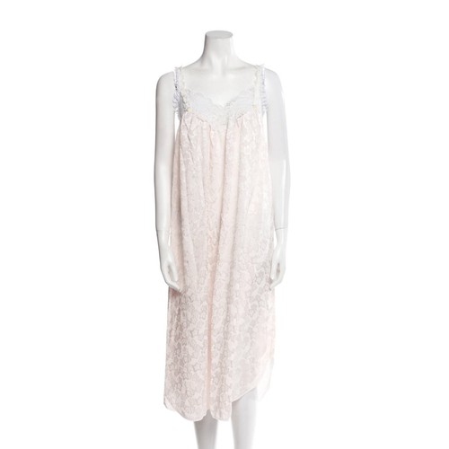 Christian Dior camicia da notte casa abito camicia da notte pizzo lingerie rosa NUOVO