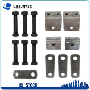 Fit Double-Eye Springs 1-3/4" Wide Springs Single Axle Trailer Spring Hanger Kit - Picture 1 of 18