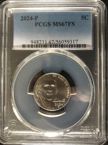 2024-P Jefferson Nickel MS67FS PCGS Super Nice Coin - Picture 1 of 2