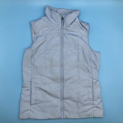 Lands End Women’s Down Fill Light Gilet Vest Puffer BodyWarmer Zip Blue Small - Image 1 of 4