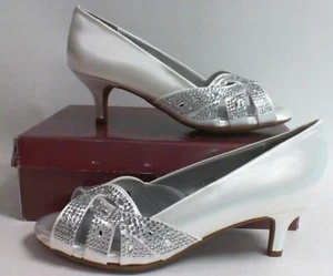 Dyeable Bridal/Evening Shoes - Tracy - White Satin - US 9B - UK 7 #14A35 - Picture 1 of 9