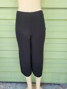 ZARA WOMEN BLACK trousers Pants wide leg elastic WAIST SIZE S #5901K - Picture 1 of 12
