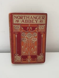 Antique Northanger Abbey Jane Austen Hardback Art Nouveau Rose Blackie & Son - Picture 1 of 17