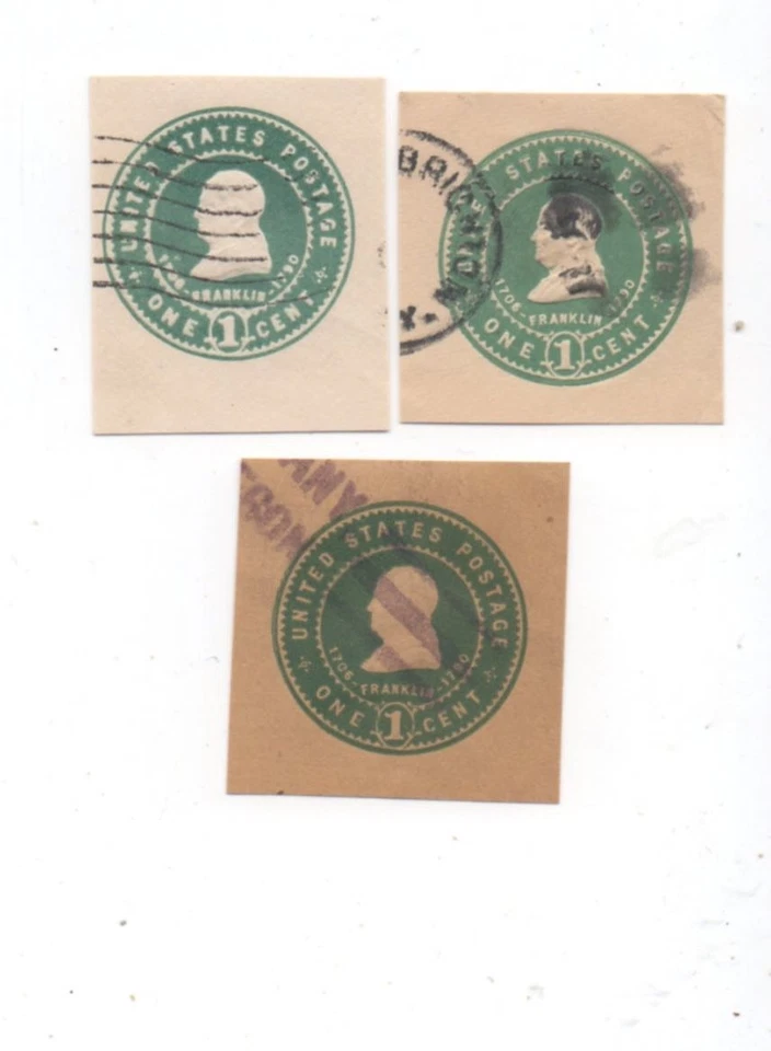 United States used cut square U379 U381 U383 - Image 1 of 1