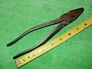 VINTAGE UTICA PLIERS No.1000 - 8" FLAT BILL WIRE CUTTERS CRIMPERS MADE IN USA - Picture 1 of 6
