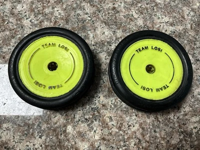 Rueda delantera Team Losi con logotipo amarillo Stagger Rib JRX Pro Se Foto 1 de 4