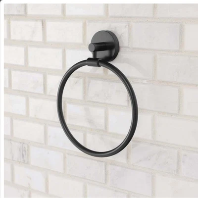 Speakman SA-2004-MB Neo 6-9/16" Wall Mounted Towel Ring, Matte Black - Image 1 of 4