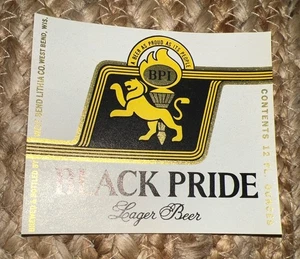 LITHIA CO  BLACK PRIDE LAGER BEER West Bend Wisconsin 12 OZ LABEL Set Of 8 New - Picture 1 of 5