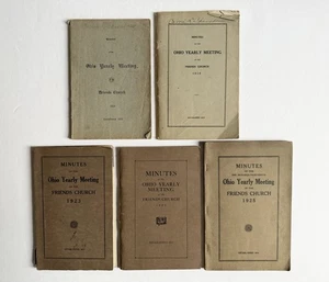 Lot 5 Books 1913-1925, Minutes Of The Ohio Yearly Meeting Of The Friends Church - Foto 1 di 24