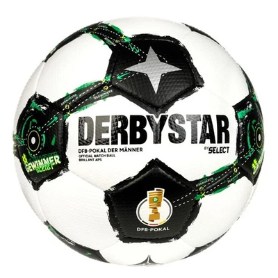 Derbystar DFB-Pokal Brillant APS Männer Spielball weiß schwarz grün Gr 5