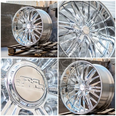 4- Esko Wheels ESKO EF-ZLI, 24x9/24x11 Polished  6x139.7 - Image 1 of 4