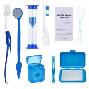 Kit de Limpieza de Frenos para Dientes, Kit de Cepillo de Dientes Ortodoncia Portátil Cuidado Bucal Den - Imagen 1 de 3