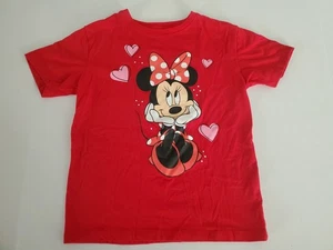 Disney Mickey Minnie Mouse Short Sleeve Shirt Size S (6-6X) Graphic Print Logo - Picture 1 of 6