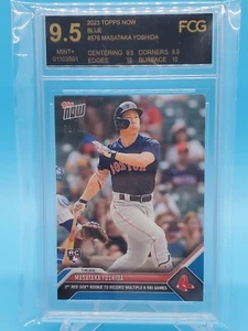 2023 Topps Now Masataka Yoshida #576 RC Rookie-BLUE 01/49 REDSOX FCG 9.5 - Picture 1 of 3