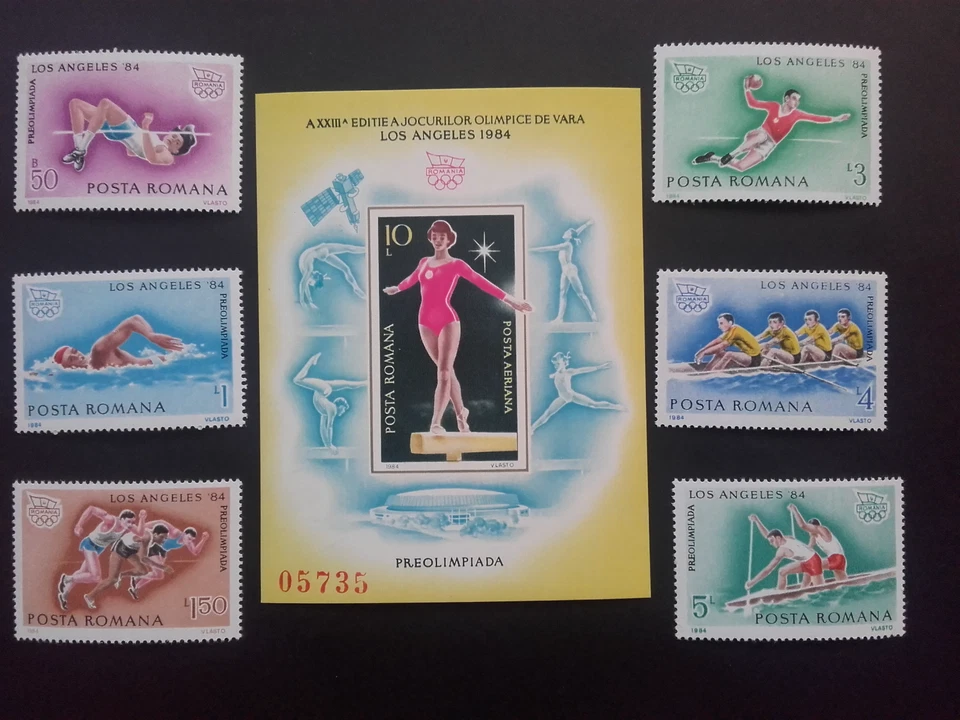 1984 - Romania - Pre-Olympics - Los Angeles,  Mi.4042 - 4047,BK.204  MNH - Image 1 of 1